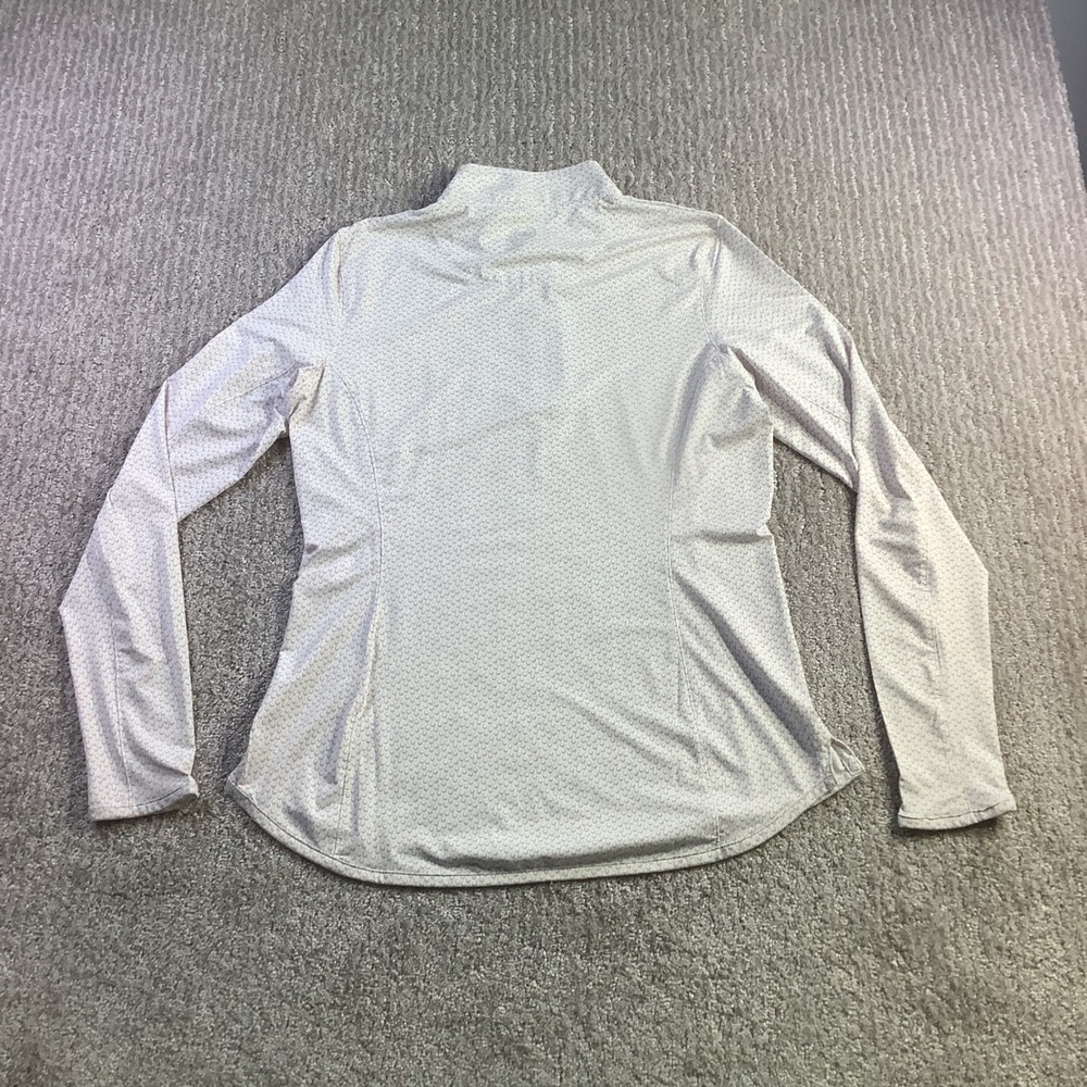 Peter Millar Womens White Geometric Long SLeeve 1/4 Zip Pullover XS NWT - Picture 3 of 14